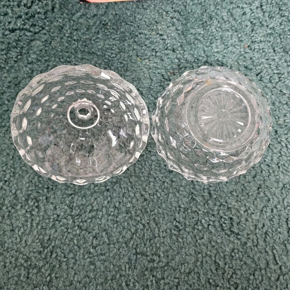 Vintage 1980s Indiana Glass Whitehall Candy Dish Crystal w/Lid Decor Cottagecore